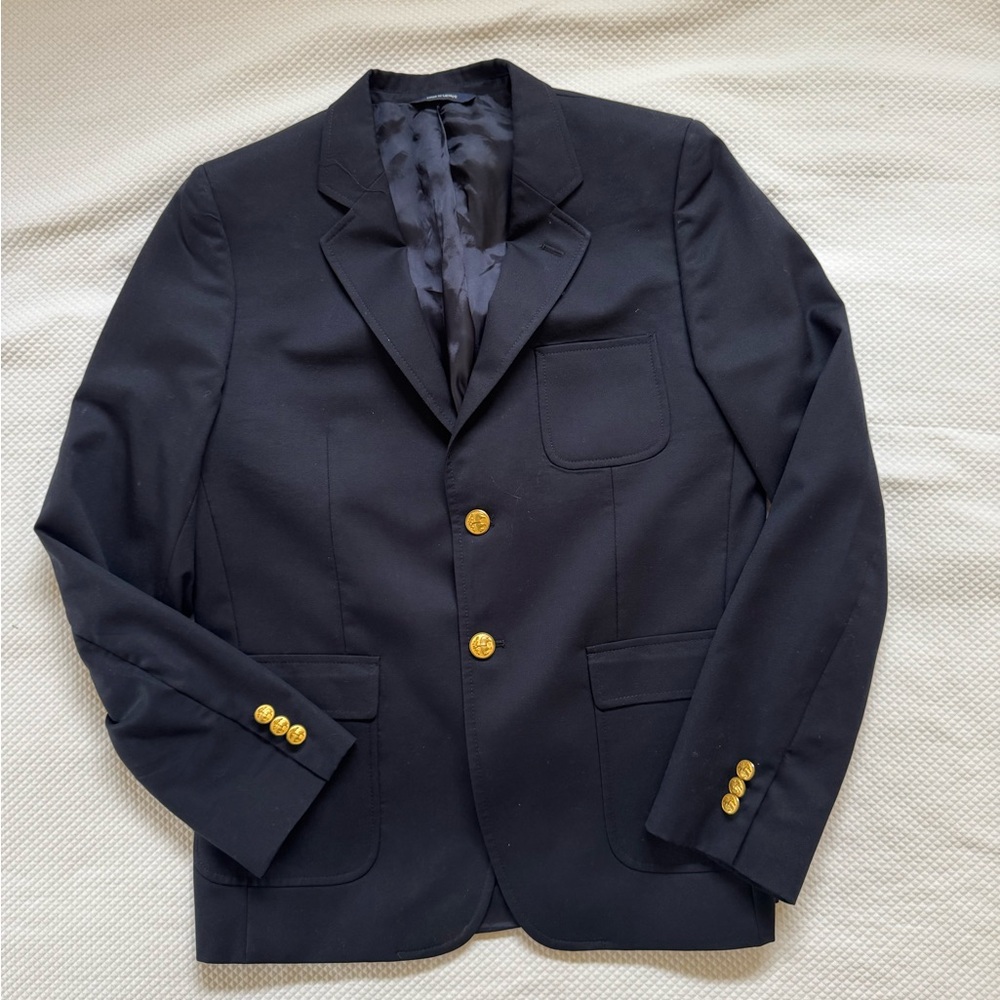 Classic Navy Blazer with Gold Buttons for teen.